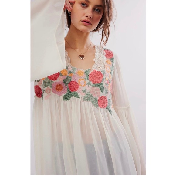 New! Free People‎ Madeline Tunic Cream
Combo Sz Small $168 - Picture 2 of 9